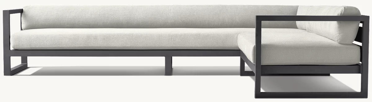 CANAPÉ EN L DROIT - PANTELLERIA ALUMINIUM