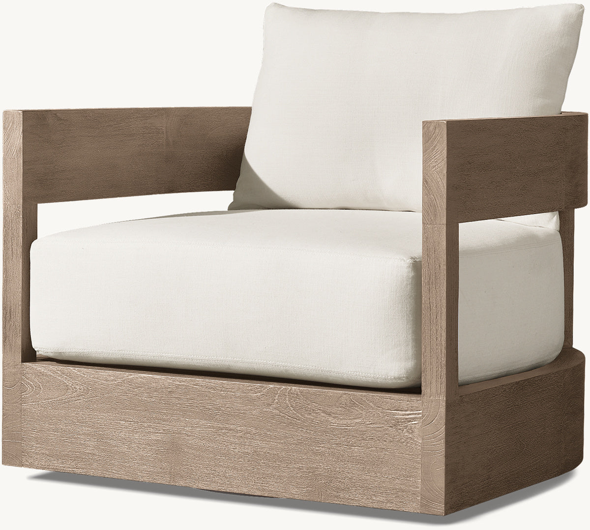 FAUTEUIL PIVOTANT EN TECK - LUMINA