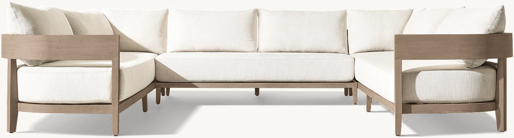 CANAPÉ EN U EN TECK - LUMINA