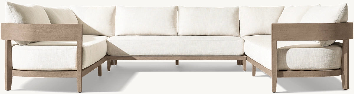 CANAPÉ EN U EN TECK - LUMINA