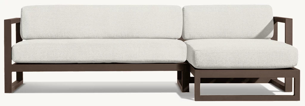 CANAPÉ D’ANGLE AVEC MÉRIDIENNE DROITE - PANTELLERIA ALUMINIUM