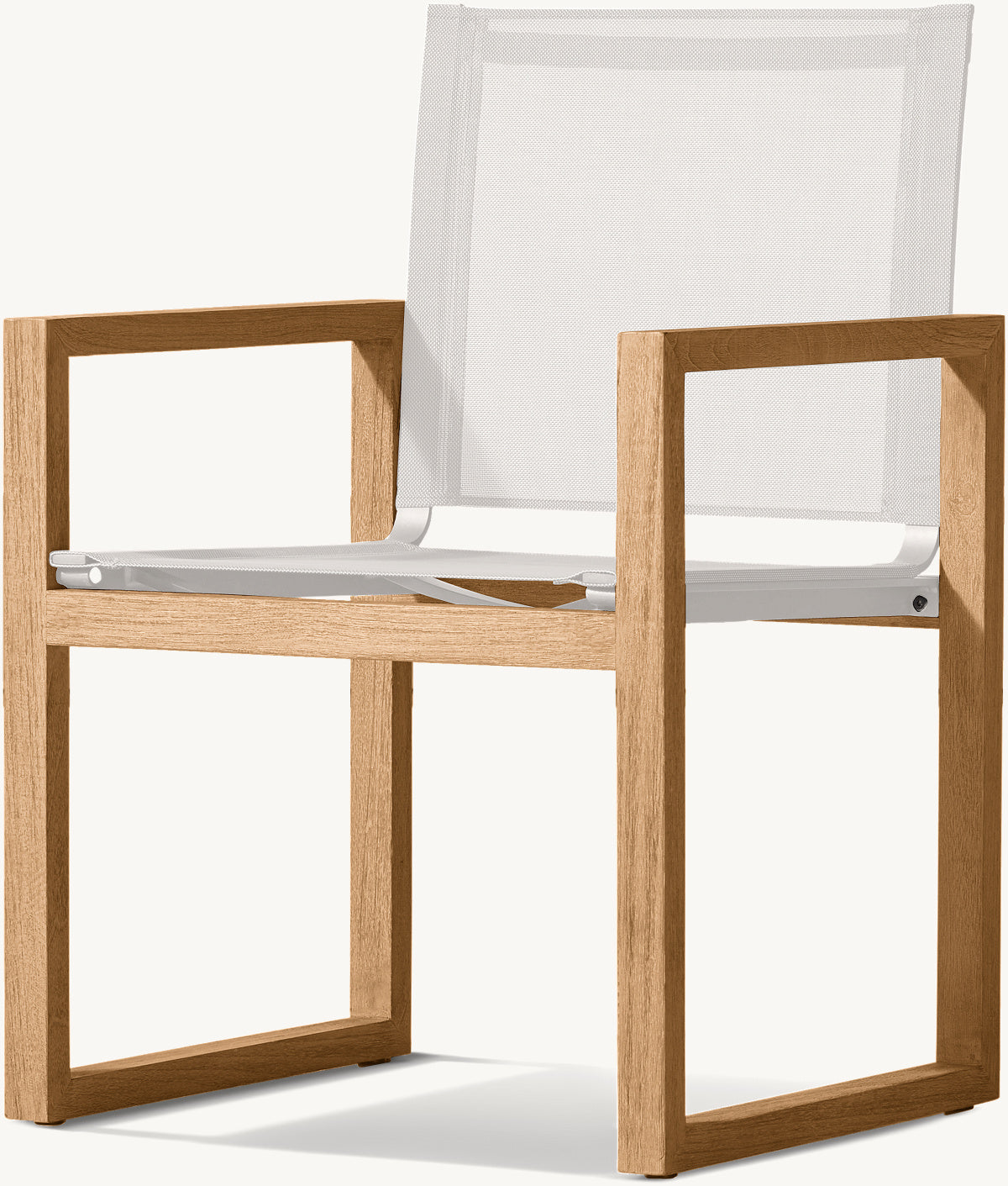 FAUTEUIL DE SALLE À MANGER EN TECK ET MAILLE - SANTORIN