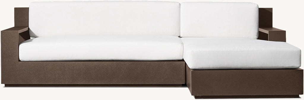 CANAPÉ D’ANGLE AVEC MÉRIDIENNE DROITE - RAVELLO ALUMINIUM