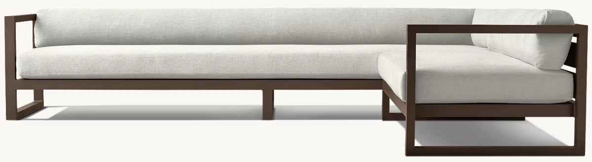 CANAPÉ EN L DROIT - PANTELLERIA ALUMINIUM