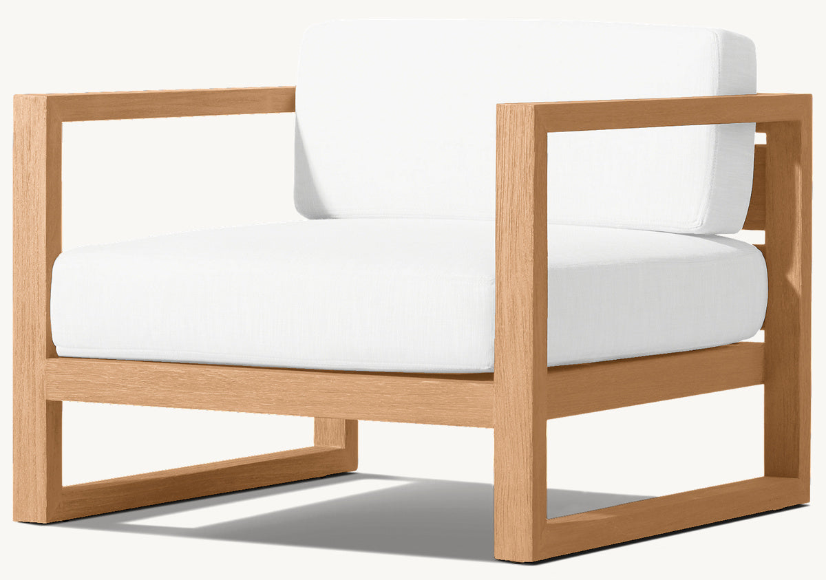 FAUTEUIL LOUNGE EN TECK - SANTORIN