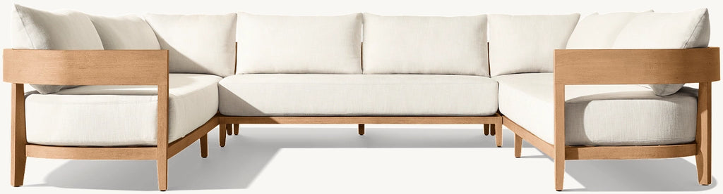 CANAPÉ EN U EN TECK - LUMINA