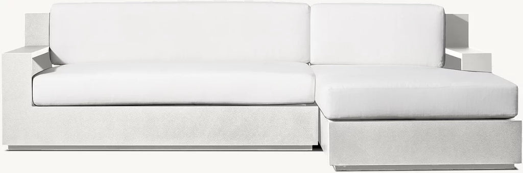 CANAPÉ D’ANGLE AVEC MÉRIDIENNE DROITE - RAVELLO ALUMINIUM