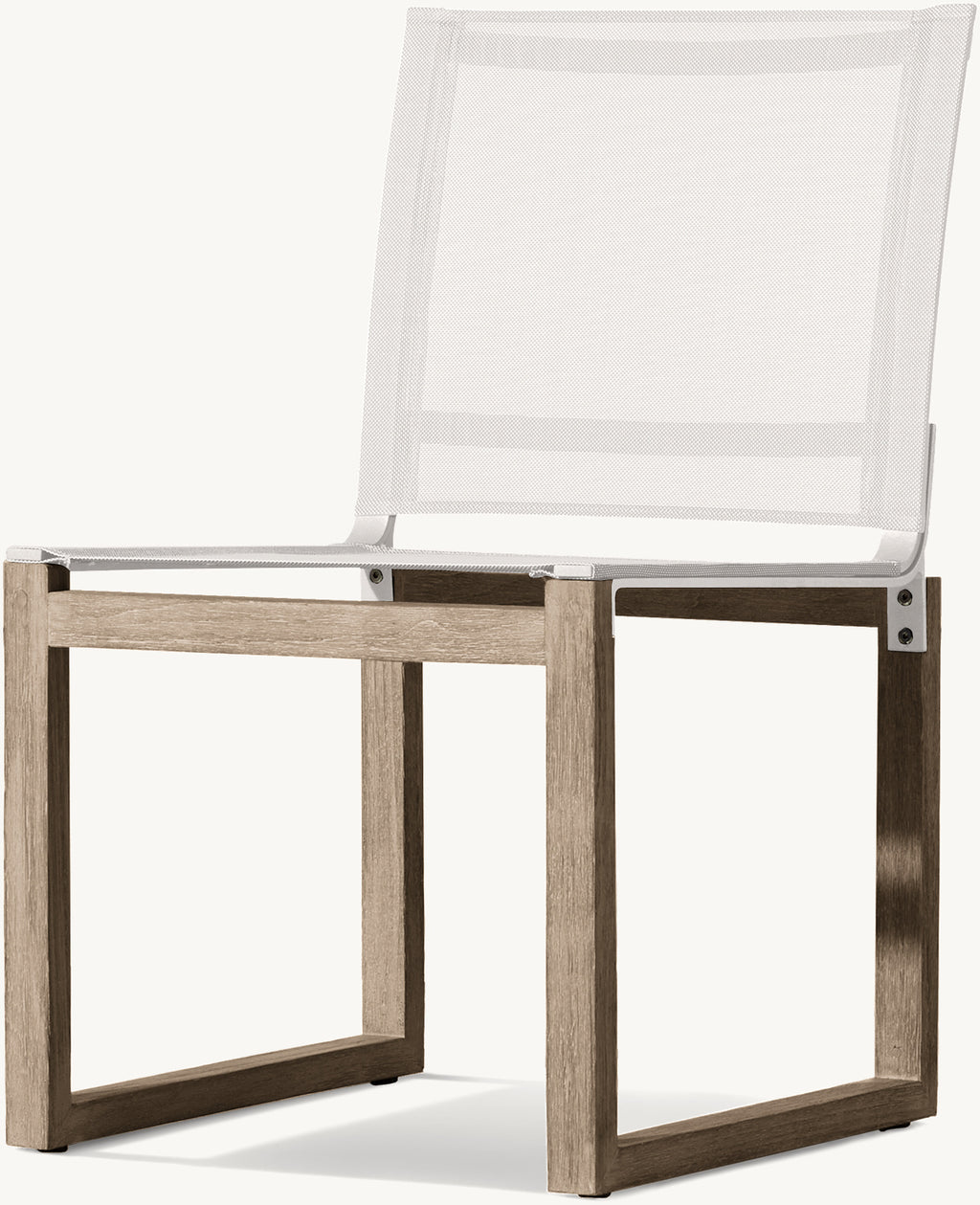 CHAÎSE DE SALLE À MANGER EN TECK ET MAILLE - SANTORIN