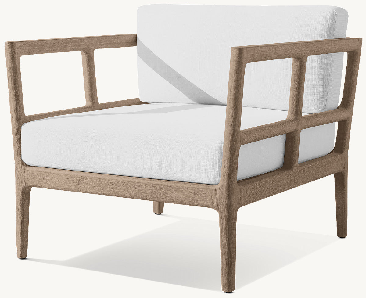 FAUTEUIL LOUNGE EN TECK - SICILIA