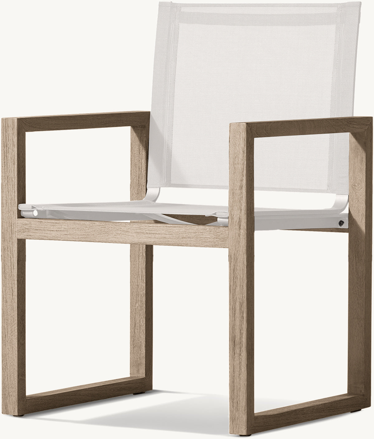 FAUTEUIL DE SALLE À MANGER EN TECK ET MAILLE - SANTORIN