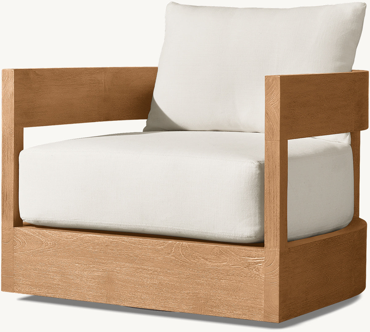 FAUTEUIL PIVOTANT EN TECK - LUMINA