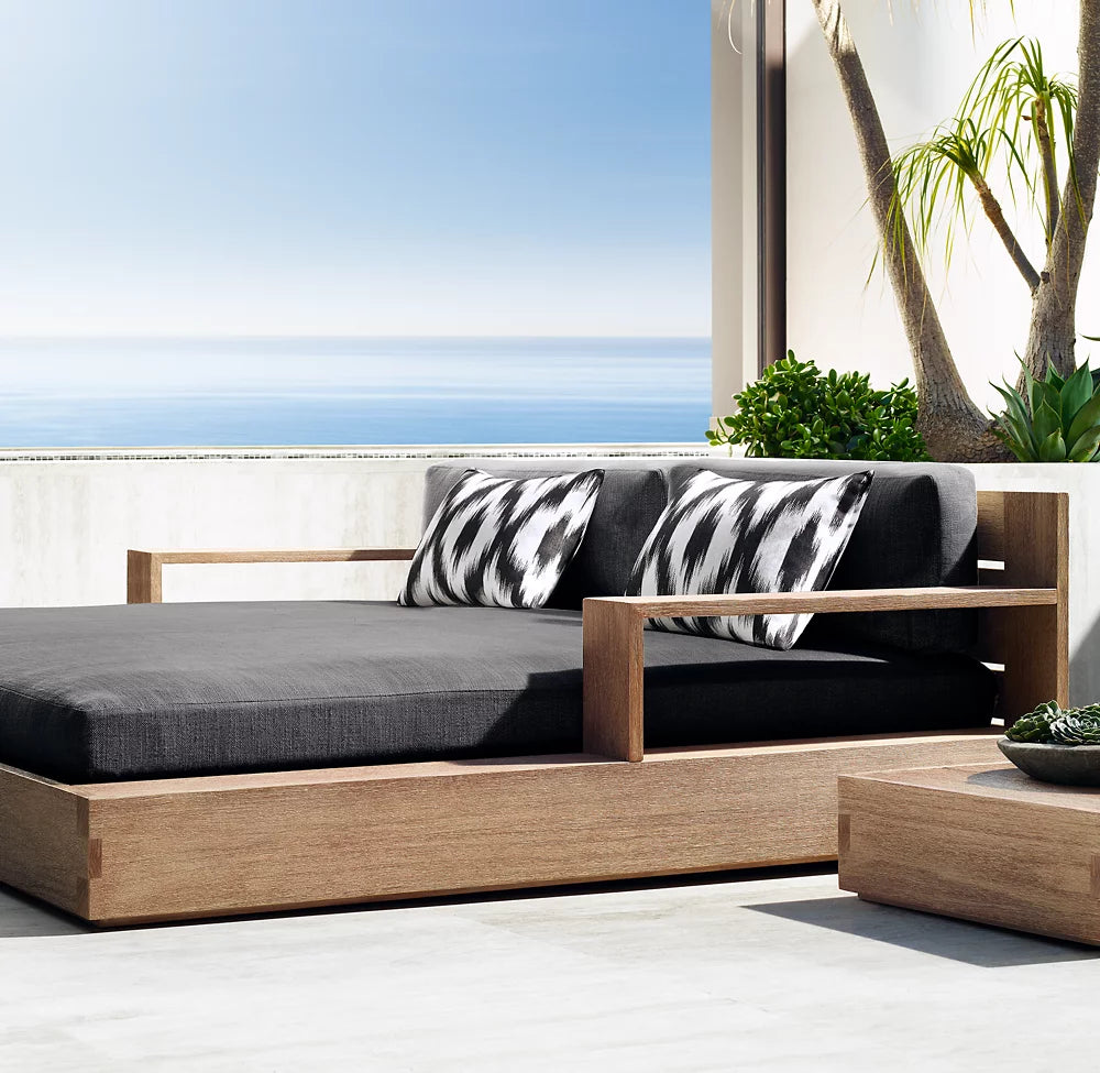 LIT DE JOUR EN TECK DOUBLE - RAVELLO