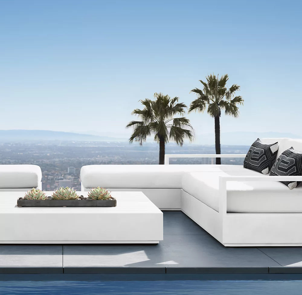 TABLE BASSE RECTANGULAIRE - RAVELLO ALUMINIUM