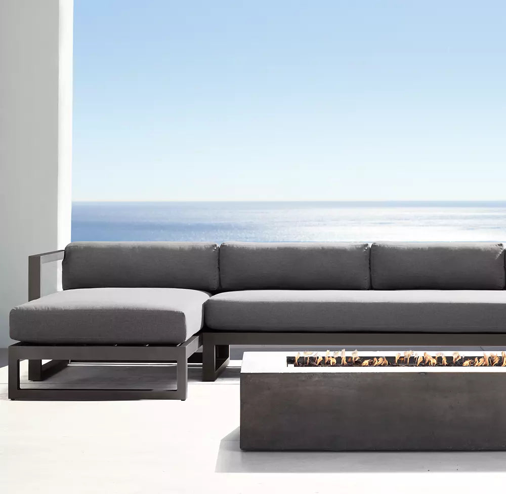 CANAPÉ EN L DROIT - PANTELLERIA ALUMINIUM