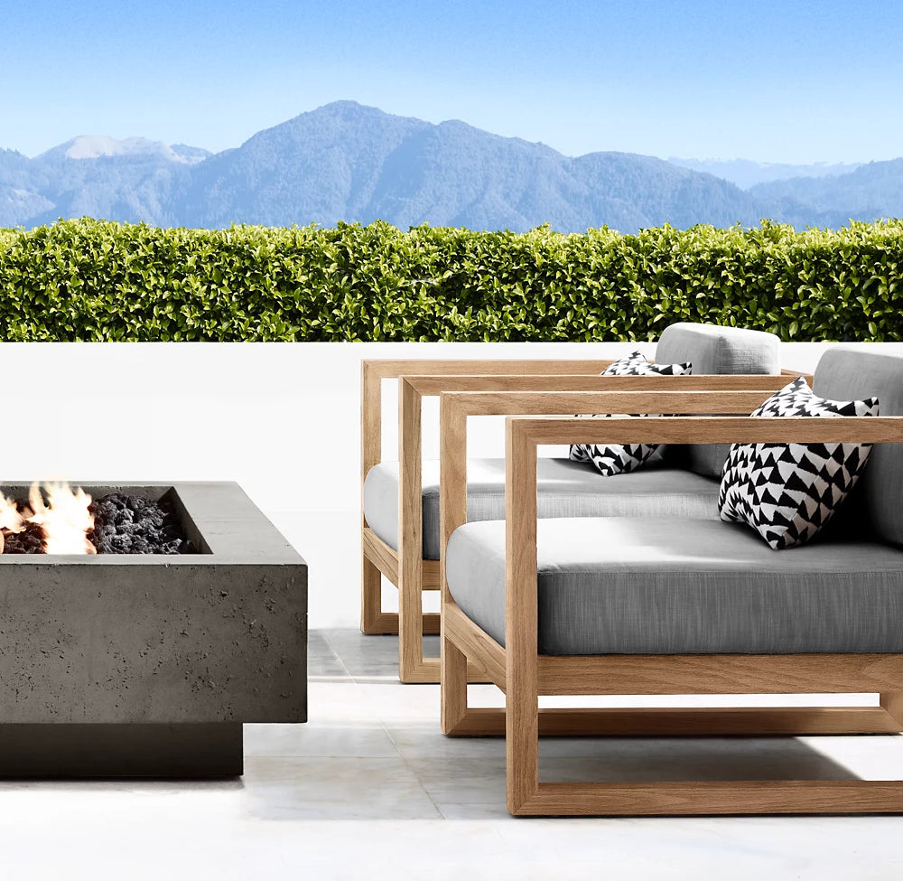 FAUTEUIL LOUNGE EN TECK - SANTORIN