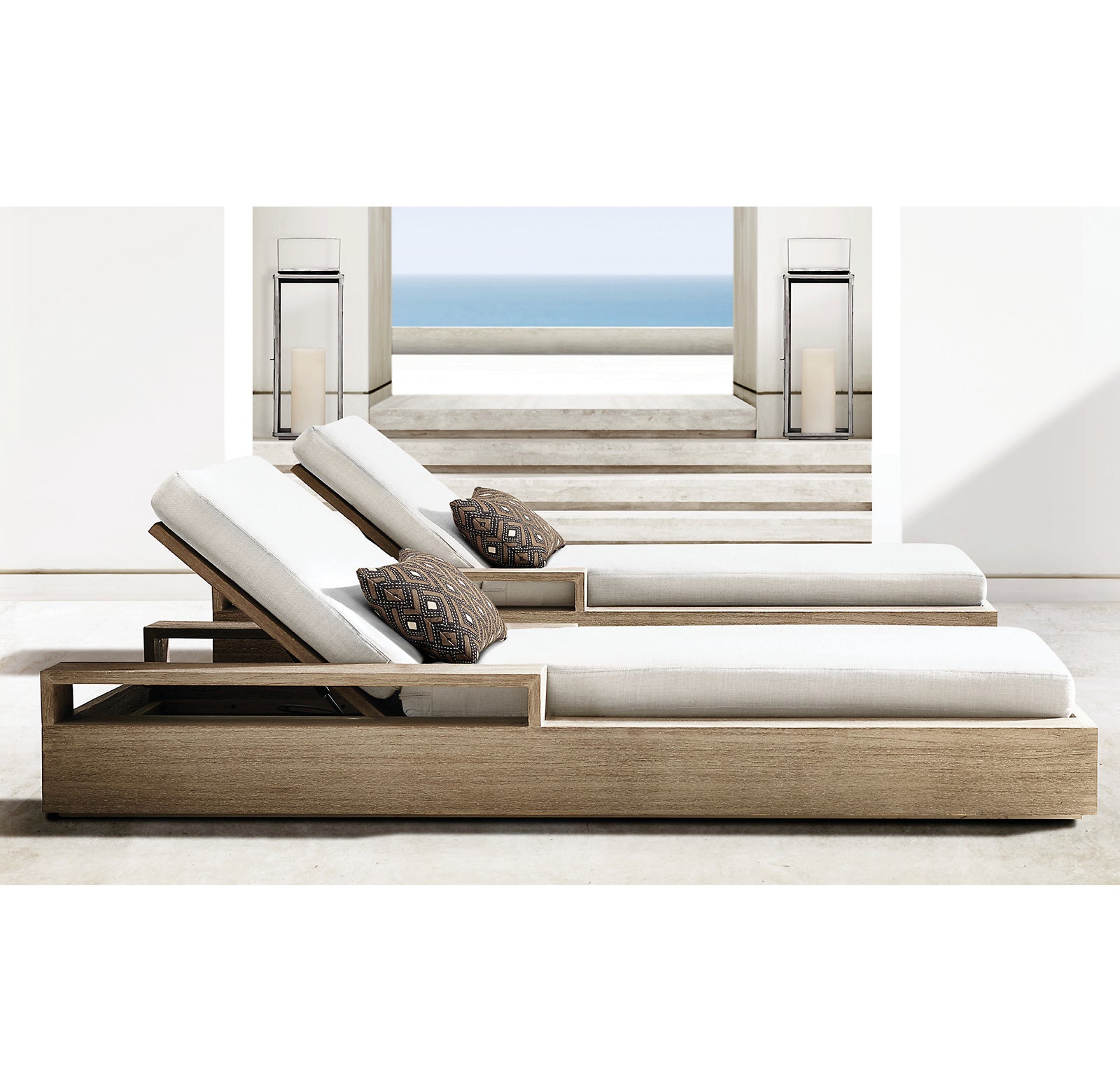 CHAÎSE LONGUE RÉGLABLE EN TECK - RAVELLO