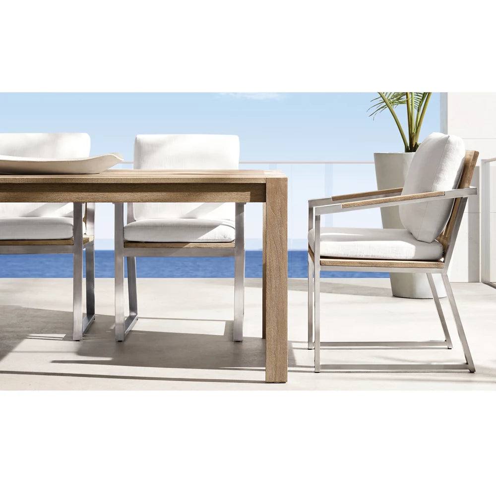 TABLE À MANGER RECTANGULAIRE EN TECK - SANTORIN