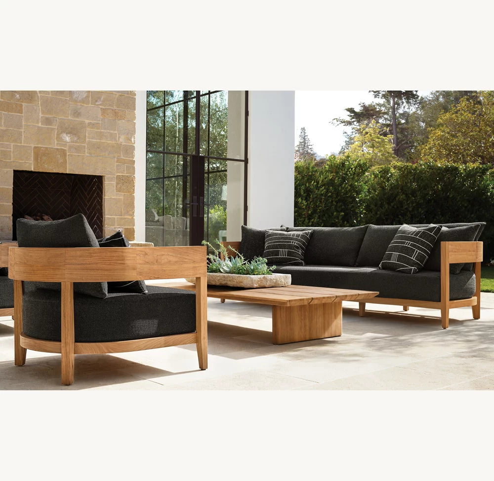 FAUTEUIL CHAISE EN TECK - LUMINA