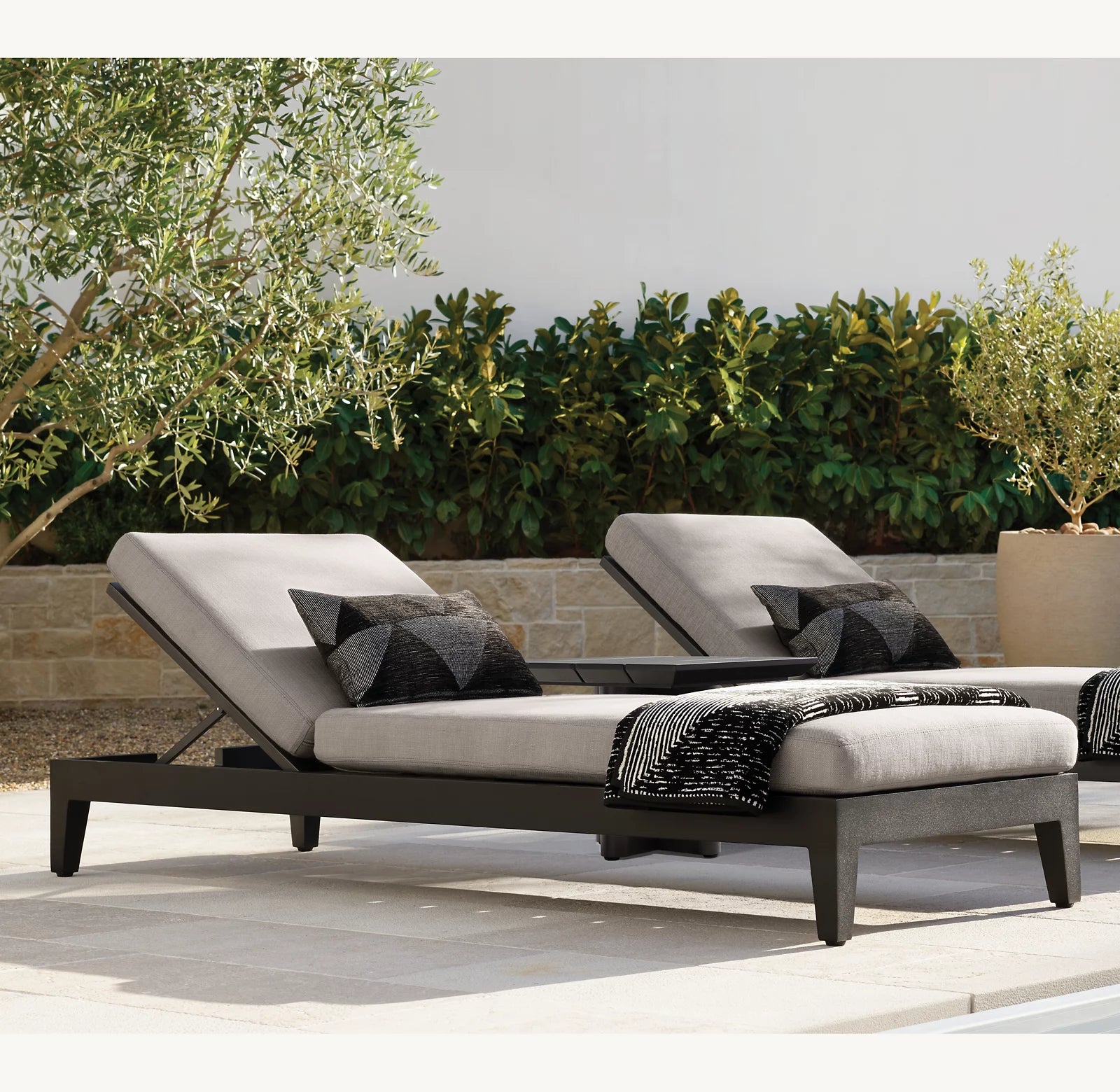 CHAISE LONGUE RÉGLABLE - FORMENTERA ALUMINIUM