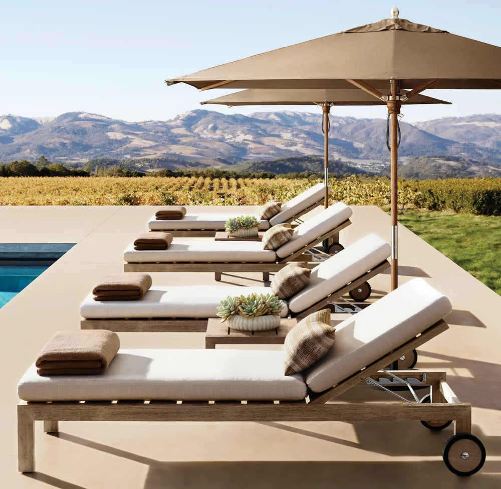 TABLE D'APPOINT CARRÉE EN TECK - SANTORIN