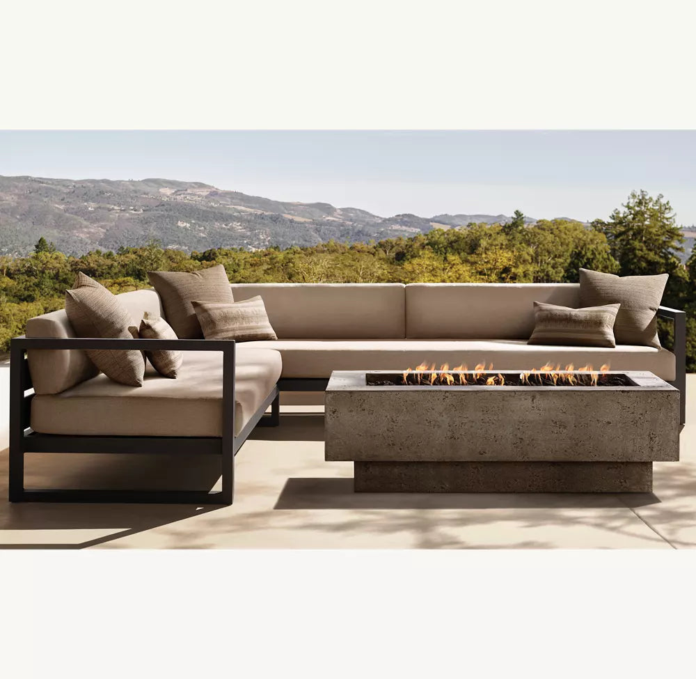 CANAPÉ EN L GAUCHE - PANTELLERIA ALUMINIUM