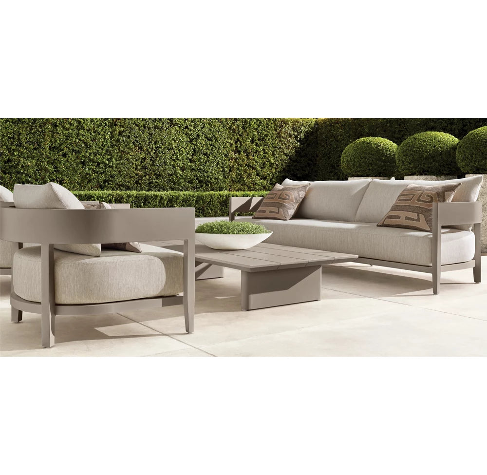 TABLE BASSE RECTANGULAIRE - FORMENTERA ALUMINIUM