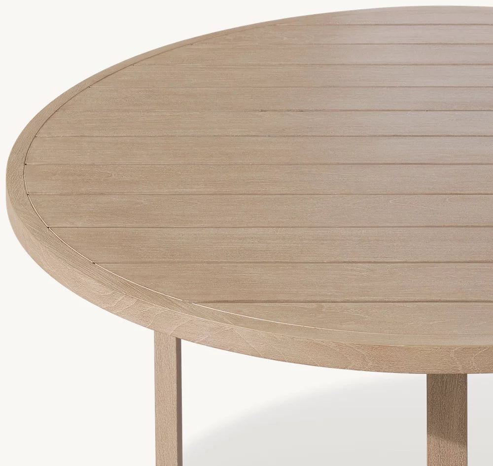 TABLE DE SALLE À MANGER RONDE EN TECK - SANTORIN