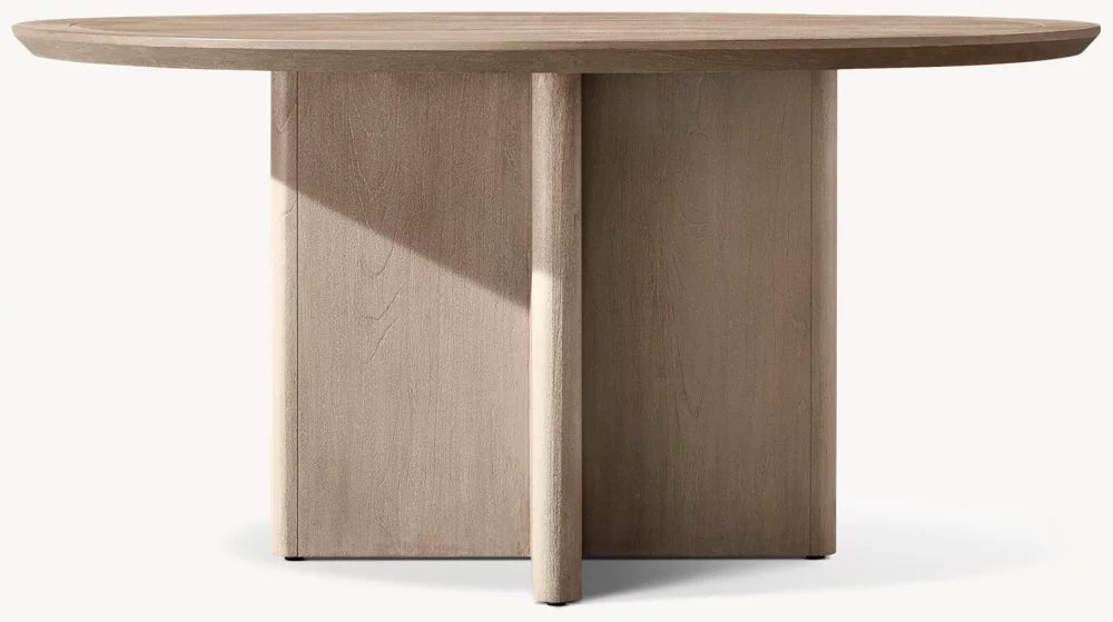TABLE DE SALLE À MANGER RONDE EN TECK - LUMINA