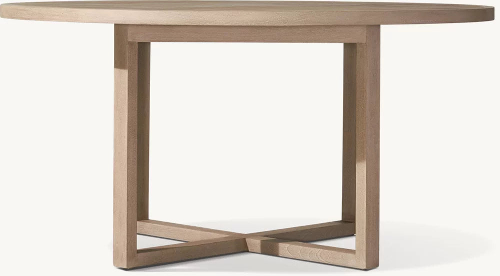 TABLE DE SALLE À MANGER RONDE EN TECK - SANTORIN