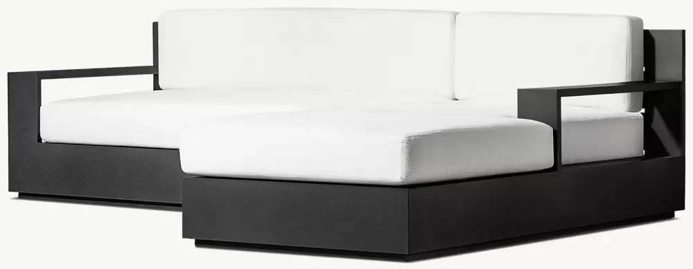 CANAPÉ D’ANGLE AVEC MÉRIDIENNE DROITE - RAVELLO ALUMINIUM