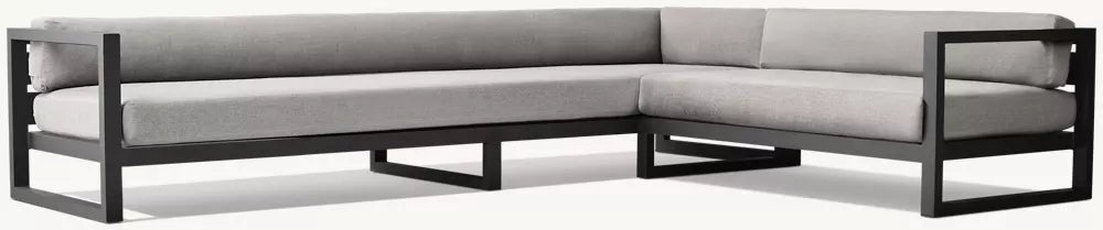 CANAPÉ EN L DROIT - PANTELLERIA ALUMINIUM