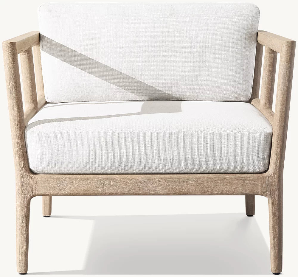 FAUTEUIL LOUNGE EN TECK - SICILIA