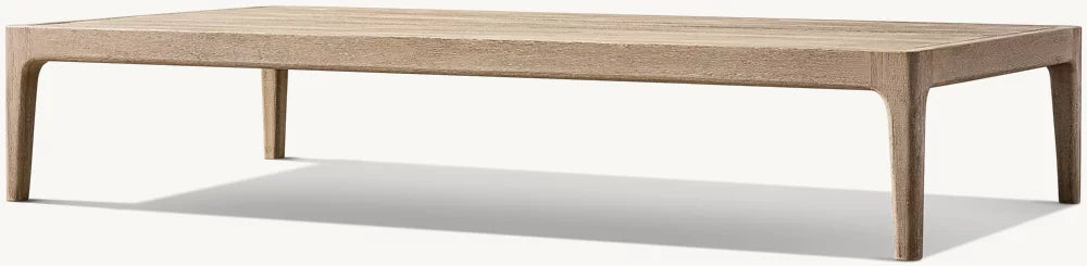TABLE BASSE RECTANGULAIRE EN TECK - SICILIA