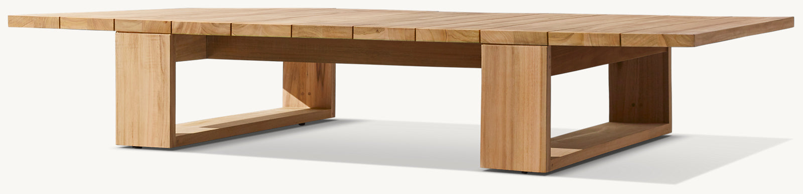 TABLE BASSE RECTANGULAIRE EN TECK - SORRANTO