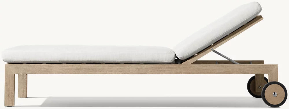 CHAÎSE LONGUE RÉGLABLE EN TECK - SANTORIN