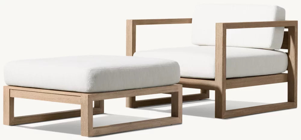 POUF EN TECK - SANTORIN